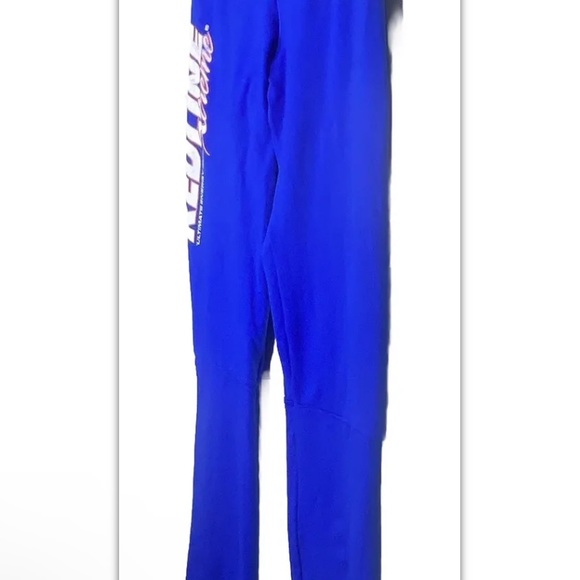 Vector Wear Juniors Redline Extreme Workout Pants Exercise Sz 0 Blue Red Nylon - Picture 6 of 11